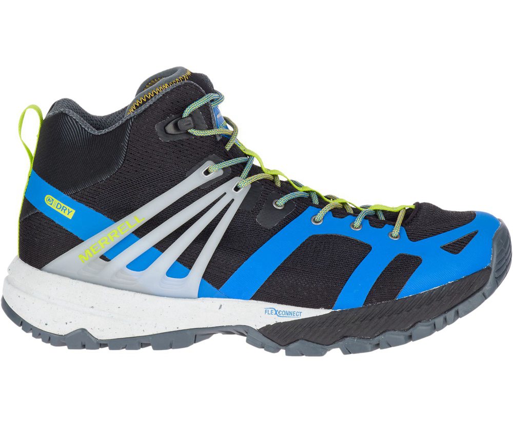 Merrell Vandrestøvler Herre - Mqm Ace Mid Waterproof - Sort/Blå/Grøn - IZM274856